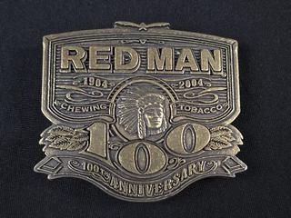 Red Man Chewing Tobacco 100th Anniversary Commemorative Metal Belt Buckle  Auction