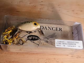 Vintage Fred Arbogast Sputterbug Fishing Lure, Great Color In Box