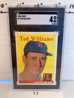 Sold at Auction: 1958 Topps #1 Ted Williams autographed card