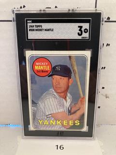 Sold at Auction: 1969 TOPPS #500 MICKEY MANTLE BASEBALL CARD