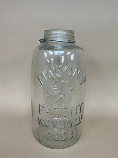 Vintage Large Mason's Patent Nov 30TH 1858 Star Eagle 5 Gallon Pickle Jar  19