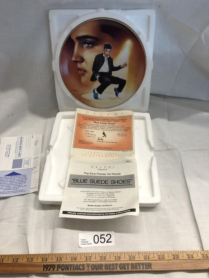 The Elvis Presley Hit Parade BLUE SUEDE SHOES Bradford Exchange Collector Plate