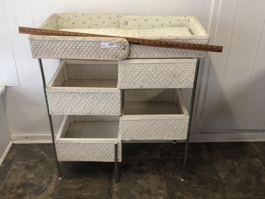 wicker changing table